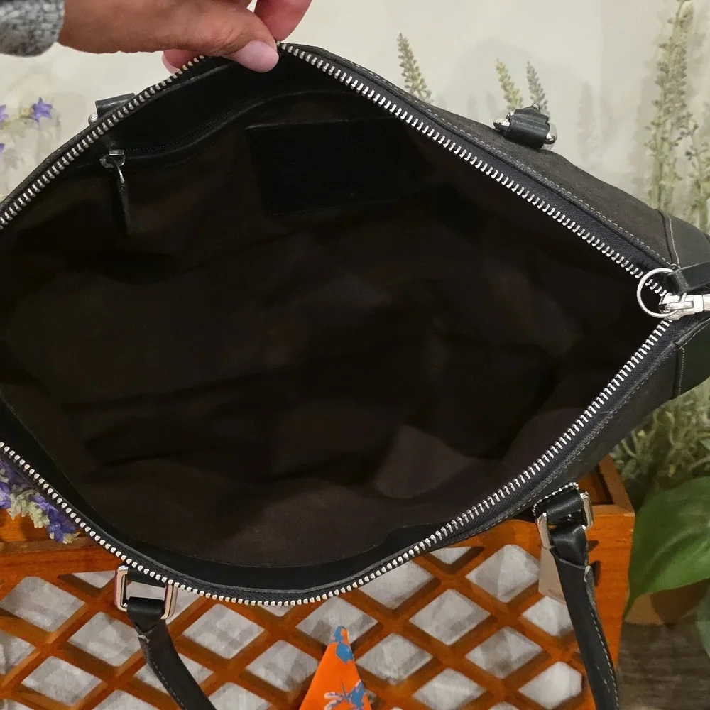 Coach Bonnie Legacy Black Linen #9435
